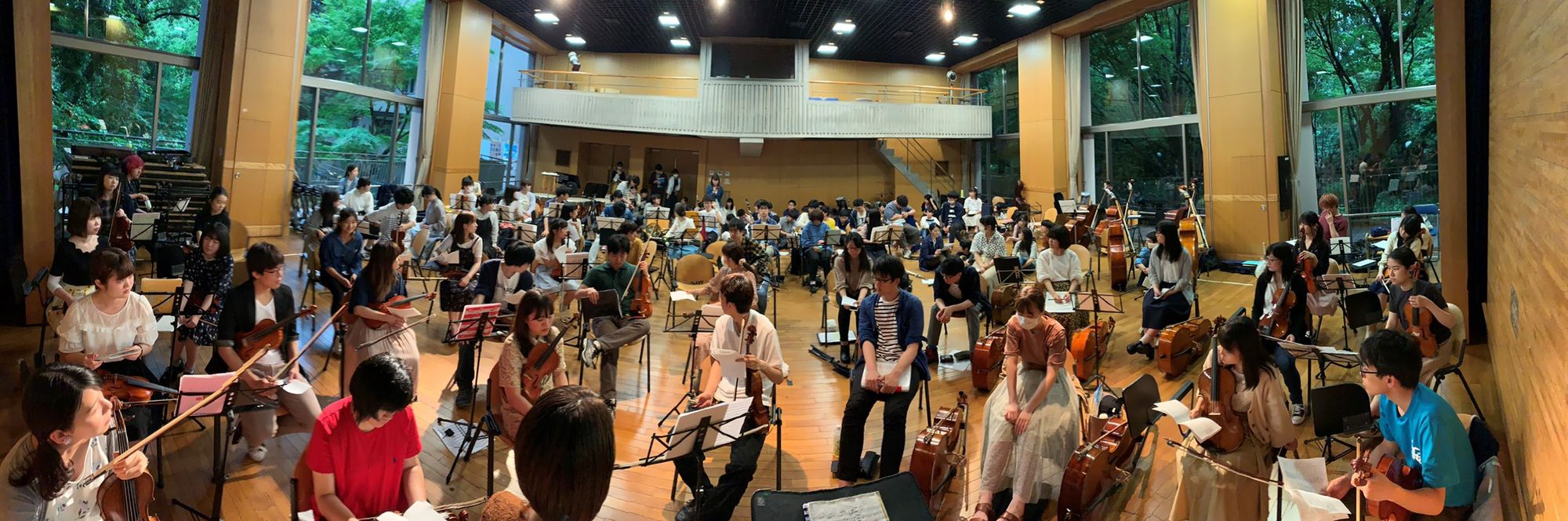 学習院大学・富士見ホールでの全奏練習（2019年6月29日）